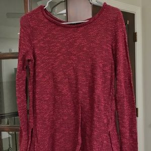 maroon/red sweater